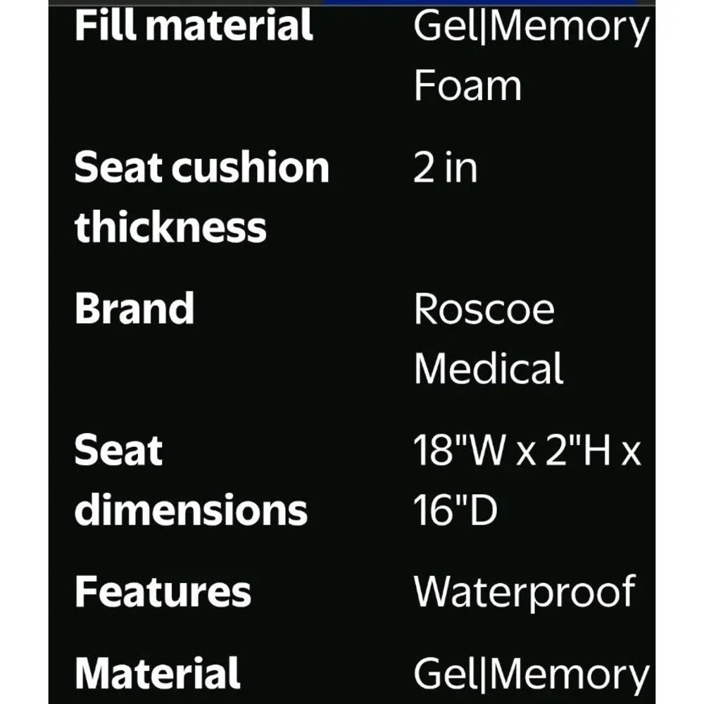 Meridian GEL-182 16x18x2‎ Gel Wheelchair Cushion Water Resistant- Sealed